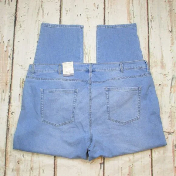 Style & Co Plus Mid Rise Straight Distressed Jeans - Picture 4 of 7